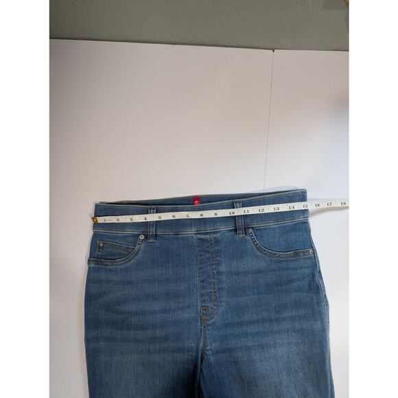 Spanx Jeans Womens Medium Blue Flare Leg Medium Wash - Picture 8 of 10